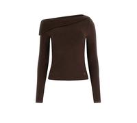 Guess W6rp15kd012 Langarm-t-shirt S Dark Coffee