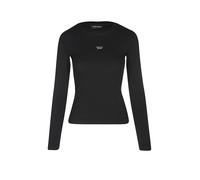 Guess Jeans Longsleeve mit Label-Stitching in Black, Größe S
