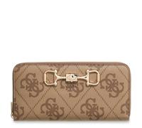 Guess Langbörse Damen Janie Logo SLG Zip Around Large (SWOS) latte logo