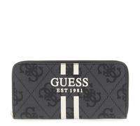 Guess Langbörse Damen Laurel II SLG Large Zip Around – coal logo
