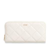 Guess Langbörse Damen Libby SLG Large Zip Around Offwhite