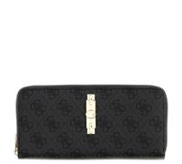 Guess Langbörse Damen Yvonne Logo SLG Large Zip Around (SWSG) coal logo