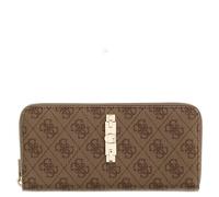 GUESS Yvonne Logo SLG Large Zip Around Wallet L Latte Logo