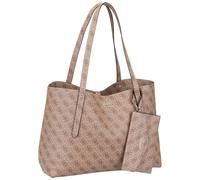 Guess Shopper Brenton – Lederimitat mit Logo – Hellbraun – Damen