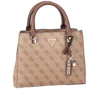 Guess Handtasche Noelle II S – mit mehreren Fächern – Latte-Logo Braun