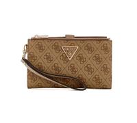 Guess Geldbörse Laurel II mit doppeltem Reißverschluss, Latte-Logo, Einheitsgröße