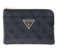 GUESS Kartenetui Schlüsselmäppchen Laurel II SLG Key Ring Pouch Coal Logo dunkelgrau