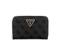 Guess Damen Geldbörse Laurel II SLG Medium Zip-Around Coal Logo Einheitsgröße