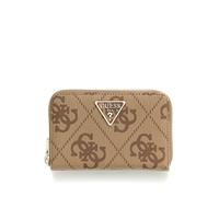 Guess Geldbörse Laurel II SLG Medium – Reißverschluss 6cc 14 cm – Latte Logo/Braun