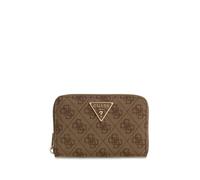 Guess Portemonnaie Laurel II SLG Medium mit Rundum-Reißverschluss Latte Logo