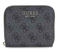 Guess Geldbörse Laurel II SLG – klein, Reißverschluss, Coal, mit Logo