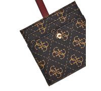 GUESS Laurel SLG Tab Card Case Brown Logo