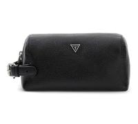 GUESS Leder Kulturbeutel Monaco Necessaire Black schwarz
