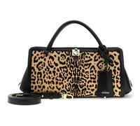 GUESS Leder Umhängetasche Schultertasche Audrey Girlfriend Satchel Leopard mehrfarbig