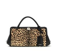 GUESS Leder Umhängetasche Schultertasche Audrey Girlfriend Satchel Leopard mehrfarbig