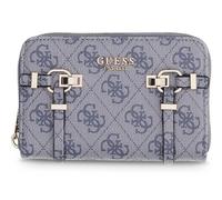 GUESS Geldbörse Leona Logo SLG Zip Around Wallet Slate Logo blaugrau