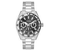 Guess Herren Multifunktionsuhr LETTERMAN Quarz Datum Wochentag Edelstahlarmband Silber (83344261-0)