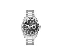Guess Herren Multifunktionsuhr LETTERMAN Quarz Datum Wochentag Edelstahlarmband Silber (83344261-0)