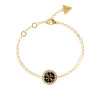 GUESS Life in 4G Black Logo Bracelet Gold