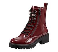 GUESS Locate Combat Boot für Damen, Dunkelrot 600, 40 EU