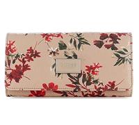 GUESS Logo Embossed Pink Purple Floral Print Large Wallet Clutch Bag