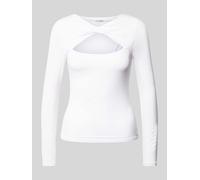 Guess Longsleeve mit Cut Out Modell 'MENA' in Weiss, Größe L