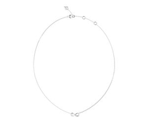GUESS Love Bites 16-18" Infinity Necklace Rhodium