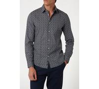 GUESS Ls Italian Colla Rou Blue Mixed Flowers Größe: 44 | Casual hemden Outlet | Herren | Blau