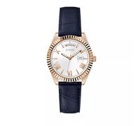 GUESS Luna Collection Damen-Armbanduhr GW0357L3, analog, weißes Zifferblatt, weißes Armband, Blau, blau, Armband