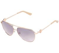 Guess Aviator-Sonnenbrille GF6140 – glänzend Roségold, Bordeaux-Verlauf – Damen Einheitsgröße