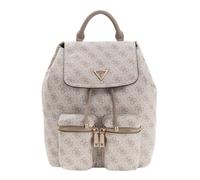 GUESS Manhattan II Flap Backpack Dark Taupe Logo