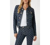 GUESS Marciano By Bea Tracker Jacket Monogram Jacquard Bl Größe: 40 | Jeansjacken Outlet | Damen