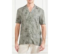 GUESS Marciano By Billy Bowling Shirt Mossy Green Flower Cas Größe: 38 | Casual hemden Outlet | Herren | Grün