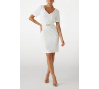 GUESS Marciano By Celia 3/4 Sleeve Vn Pale Pearl Größe: 36 | Minikleider Outlet | Damen | Weiß