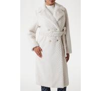 GUESS Marciano By Claire Long Coat Faux Fur Pale Pearl Multi Größe: M | Kunstfell-Jacken Outlet | Damen | Weiß