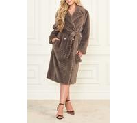 GUESS Marciano By Claire Long Coat Faux Fur Regal Brown Mult Größe: L | Kunstfell-Jacken Outlet | Damen | Braun
