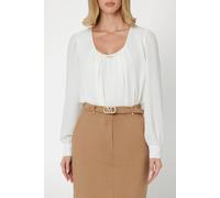 GUESS Marciano By Cora Ls Chain Blouse Pale Pearl Größe: 48 | Blusen Outlet | Damen | Weiß