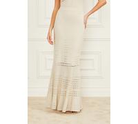 GUESS Marciano By Henley Long Skirt Pale Pearl Multi Größe: M | Maxiröcke Outlet | Damen | Weiß