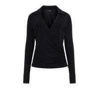 GUESS Marciano By Ilary Wrap Ls Top Jet Black Größe: S | Longsleeves Outlet | Damen | Schwarz