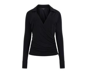 GUESS Marciano By Ilary Wrap Ls Top Jet Black Größe: XS | Longsleeves Outlet | Damen | Schwarz