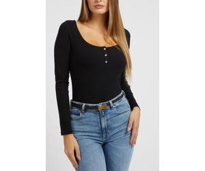 GUESS Marciano By Ls Karlee Jewel Btn Jet Black Größe: XS | Longsleeves Outlet | Damen | Schwarz