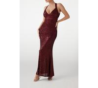 GUESS Marciano By Milana Sequin Gown Dark Jam Red Multi Größe: 40 | Maxikleider Outlet | Damen | Rot