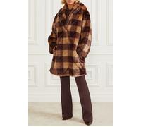 GUESS Marciano By Rochelle Coat Camel And Dark Bourb Größe: 40 | Kunstfell-Mäntel Outlet | Damen | Braun