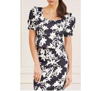 GUESS Marciano By Sunburst Scuba Top Sunburst Black Print Größe: M | Blusen Outlet | Damen | Schwarz