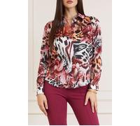 GUESS Marciano By The Icon Blouse Print Leopard Rose Button- Größe: 40 | Blusen Outlet | Damen | Rosa