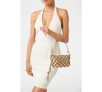GUESS Zalina Top Zip Shoulder Bag Gold