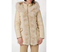 GUESS Marciano By Zoe Puffer Long Jack Calm Sands Multi Größe: 46 | Kunstfell-Mäntel Outlet | Damen | Braun