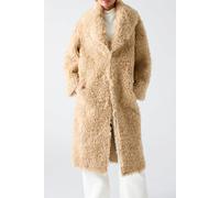 GUESS Margot Long Faux Fur Desert Mud Multi Größe: M | Einreihige Mäntel Outlet | Damen