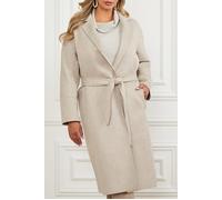 GUESS Maxime Long Coat Light Grey Wrap Multi Größe: 38 | Wickelmäntel Outlet | Damen | Grau