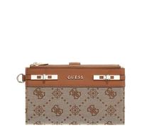 Guess Melinda Logo Slg Dbl Zip Ornzr latte logo